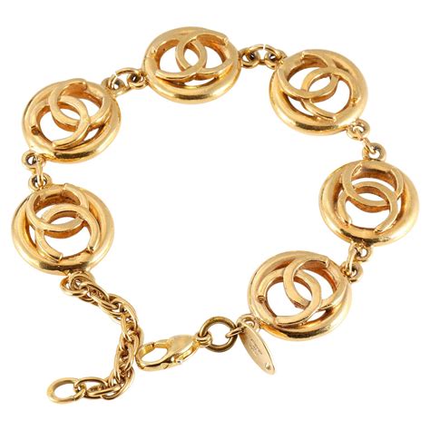 cc gold button bracelet